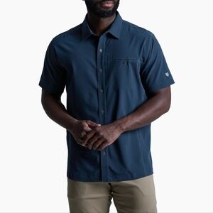 Kuhl Renegade Tufflex  Shirt Mens Pirate Blue Outdoor Performance Large